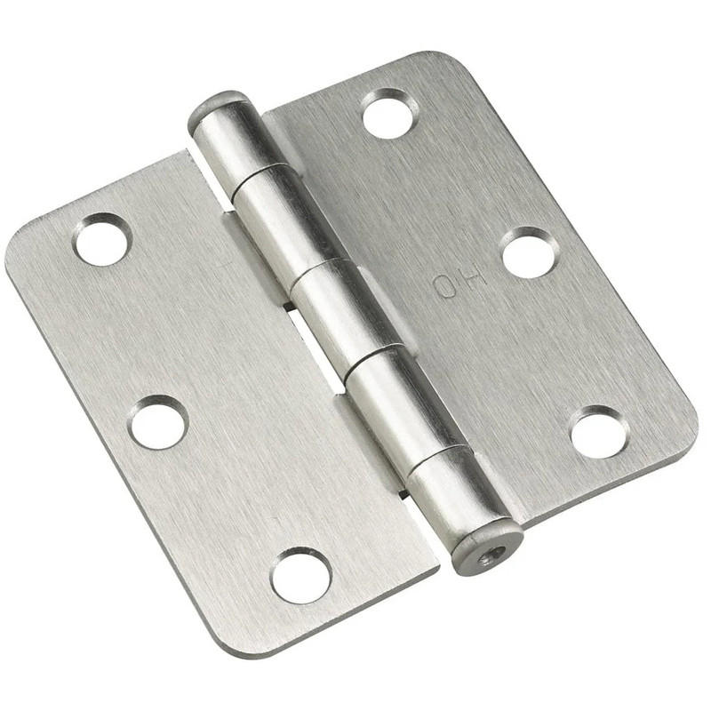 Full Mortise Butt Hinge - Size:3" - Finish:Brushed Nickel - Corner Type:1/4" Radius